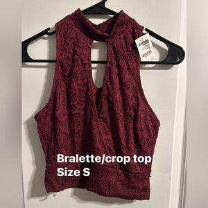 Burgundy crop top